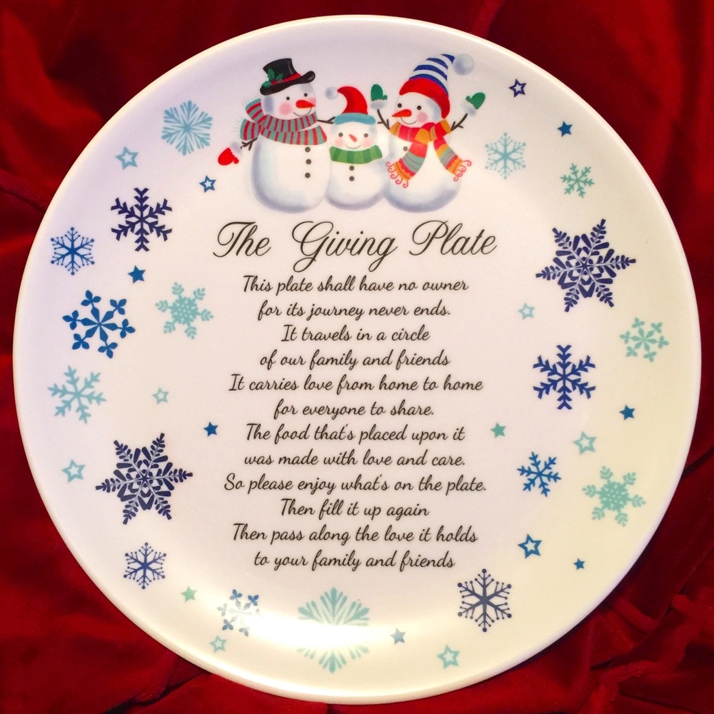 12” Round Serving Platter “The Giving Plate”